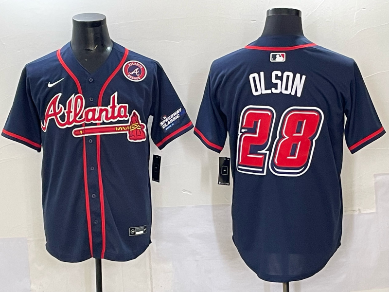 Men Atlanta Braves #28 Olson blue Nike 2025 MLB Jersey style 007